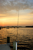Lone Fishing Pole on Miller's Pier