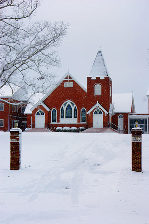 Hester Baptist Church In The Snow