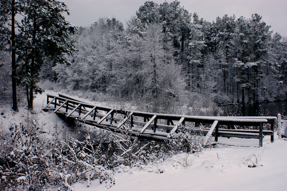 Lake Devin Snowy Bridge